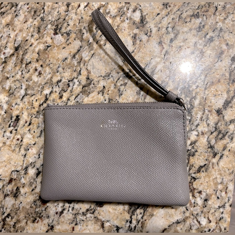 COACH Heather Gray Wristlet